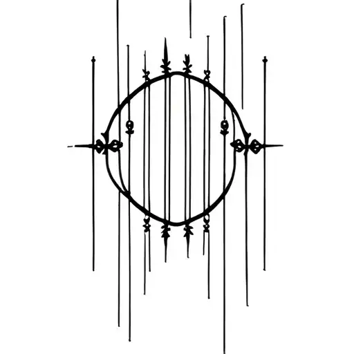 iron gate tattoo design idea