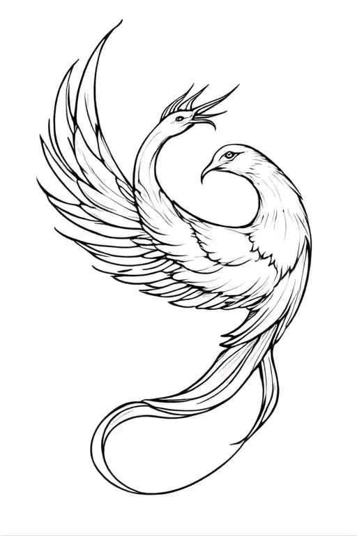 Simple Feather Drawing Phoenix Tattoo Ideas for Women in 2026 - BlackInk AI