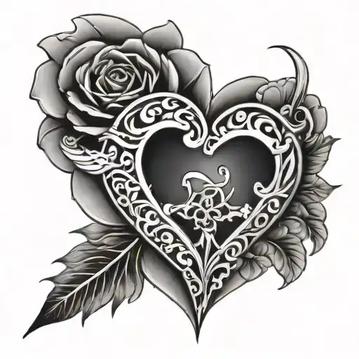 darts heart bembel tattoo design idea