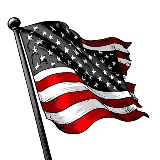 Isaiah 6 8 American flag with a red stripe tattoo design idea