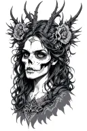 hel nordic godess of death I fear tattoo design idea