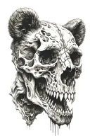bear skull tattoo design idea