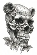 bear skull tattoo design idea