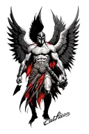 archangel warrior spartan tattoo design idea