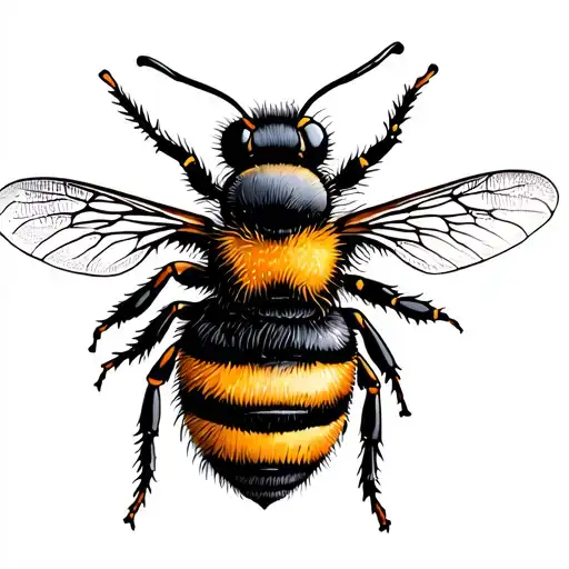 honey bee petite tattoo design idea