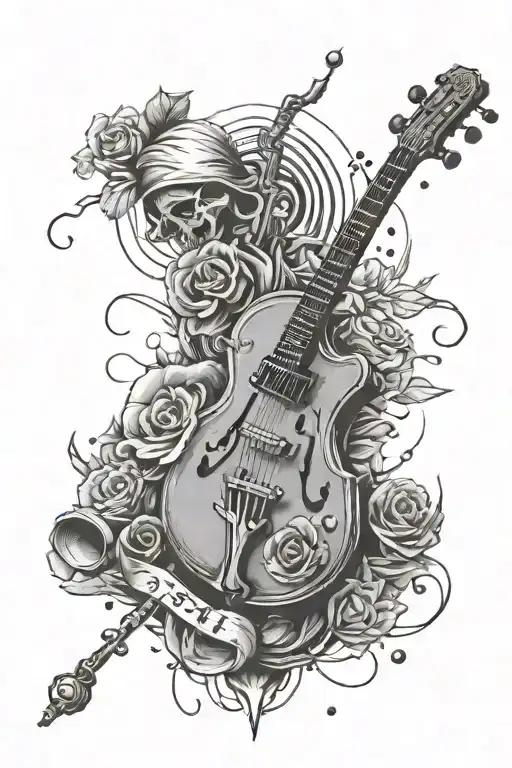 memorial music themed tattoo tattoo design idea
