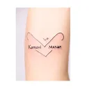tattoo with two names combined into one names are karnavi and manan  tattoo design idea