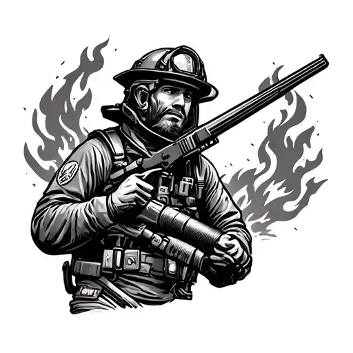 wildfire fighter tattoo tattoo design idea