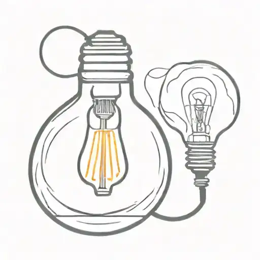 big ideas inside a lightbulb souly funk pop culture references tattoo design idea