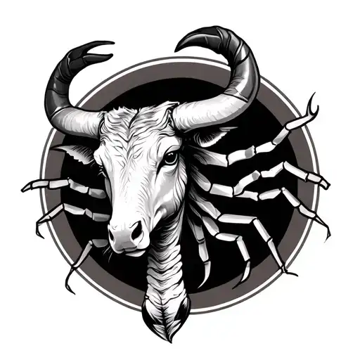 Scorpio And Taurus tattoo design idea