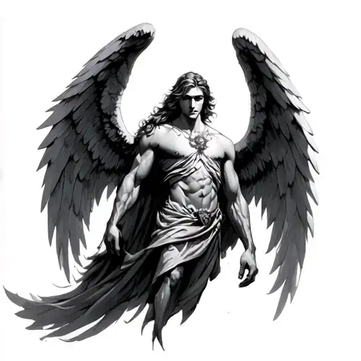 arc angel michael tattoo design idea