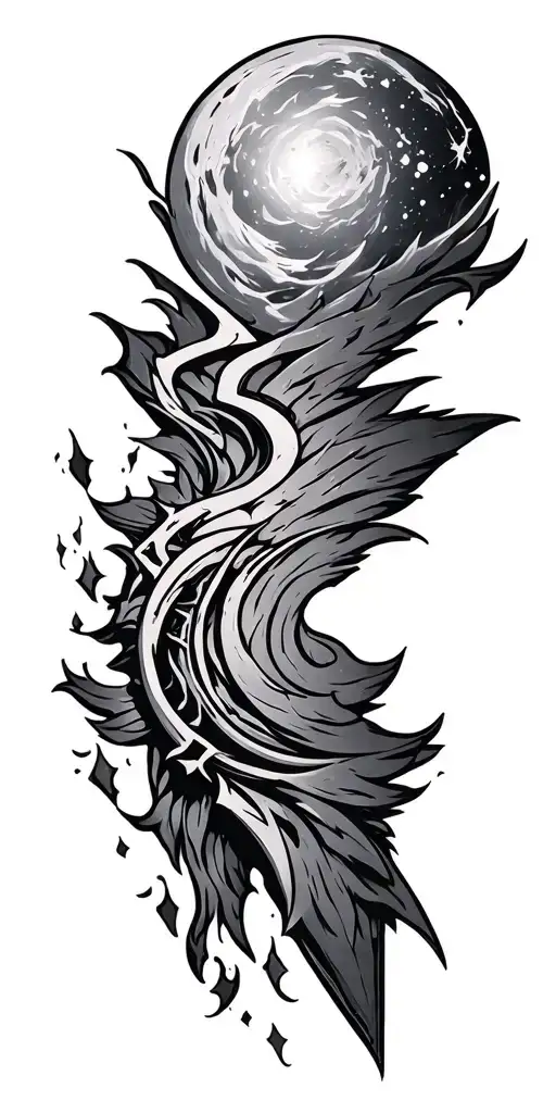 Universum, Meteor Logo Final Fantasy 7, Studio Ghibli inspired tattoo design idea