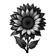 sunflower tattoo design idea