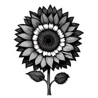 sunflower tattoo design idea