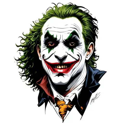 joker face and the boondocks  tattoo design idea