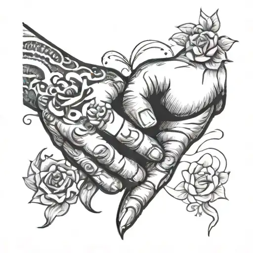 pinky promise with 224 tattoo design idea
