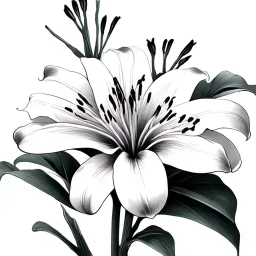 Japanese Spider Lily tattoo design idea