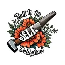 "Built to Self Destruct" Hammer and Anvil with trad flowers tattoo design idea