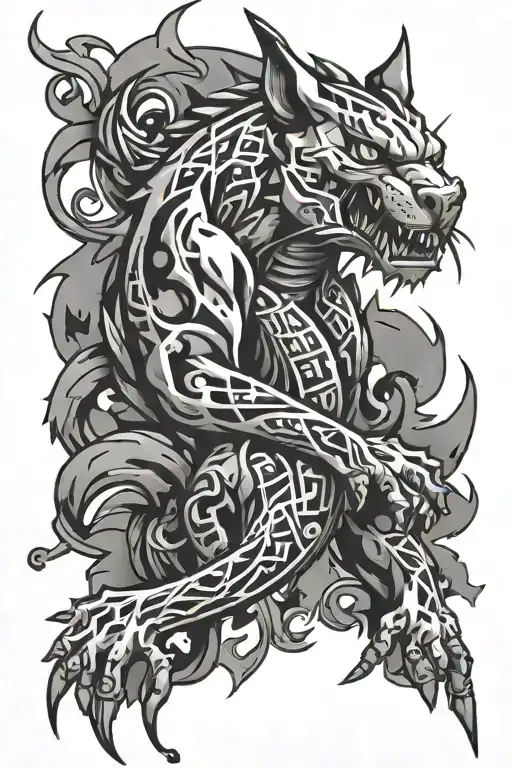 graffiti Poke tattoo design idea