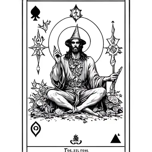 the fool tarot card  tattoo design idea