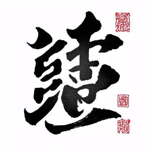 god and family in japanese kanji symbol tattoo design idea