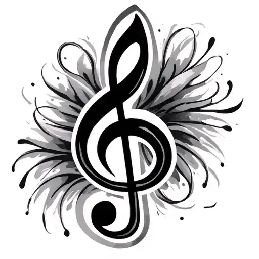 Treble Clef Bass Clef tattoo design idea