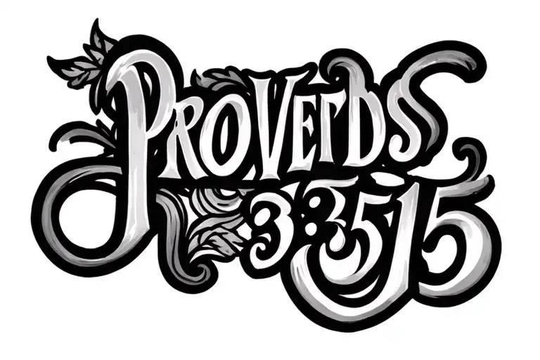 "Proverbs 3:15" semi colon incorporated tattoo design idea