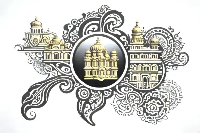 punjab mom dad loin watch golden temple tattoo design idea