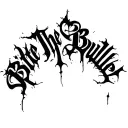 "Bite The Bullet" "Bite The Bullet" Blackwork Dark Lettering Calligraphy Chaotic Hardcore, Soft-Edge, High-Contrast Black Ink Expressive tattoo design idea