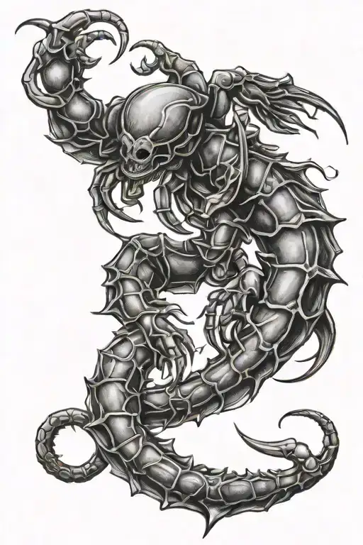 cancer scorpio zodiac sign tattoo design idea