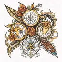 Virgo Gemini libra Taurus tattoo design idea