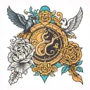 Virgo Gemini libra Taurus tattoo design idea