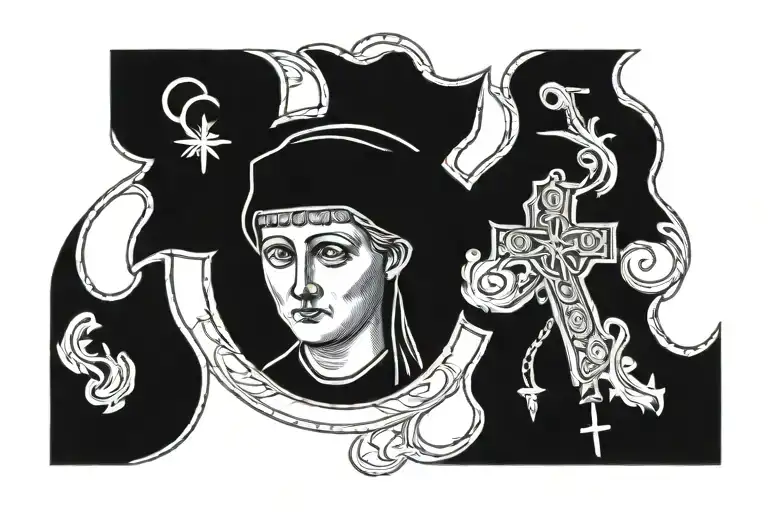 Catholic tattoo design idea