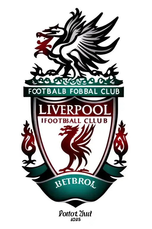 Liverpool football club logo tattoo design idea