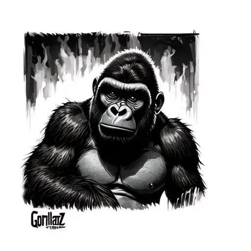 gorillaz tattoo design idea