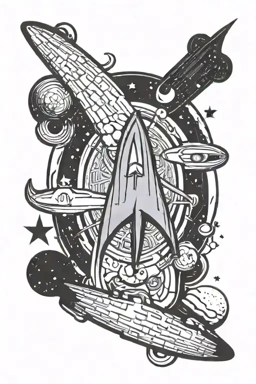 live long and prosper with the star trek logo incorporated tattoo design idea
