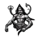 God Hanuman tattoo design idea