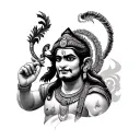 God Hanuman tattoo design idea
