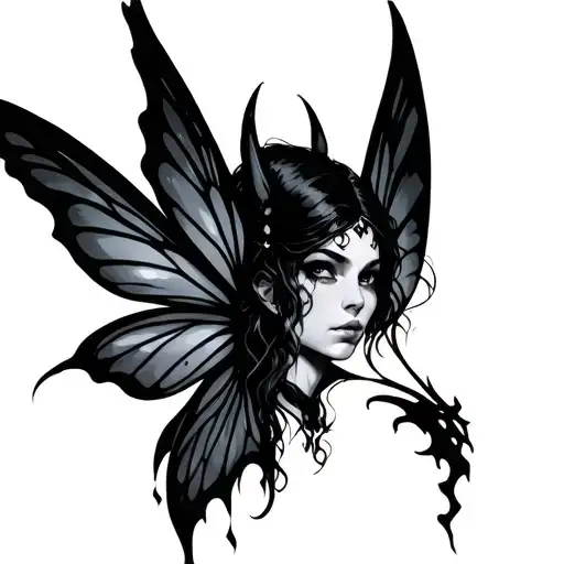 Evil Fairy tattoo design idea