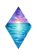 bermuda triangle tattoo design idea