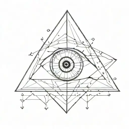 Generate a tattoo design (in black and white) of an eye within a diamond. Add some minor details to make it look cool. tattoo design idea