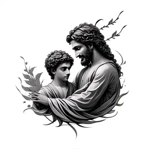 Father And Son Symbol tattoo design idea