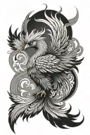 phoenix bird tattoo design idea