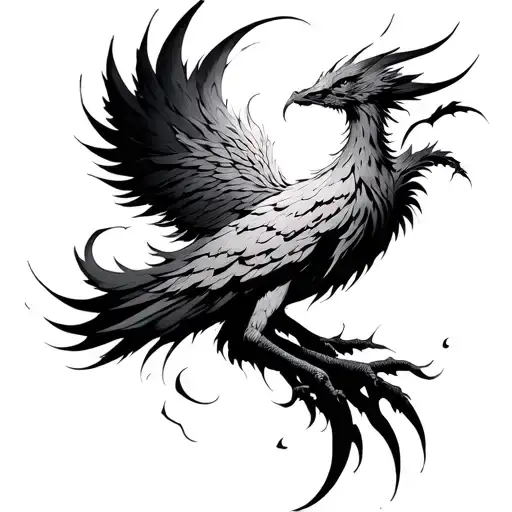 Order and chaos Phoenix for the forearm tattoo design inspired tattoo design idea