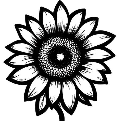 sunflower intertwined tattoo design idea