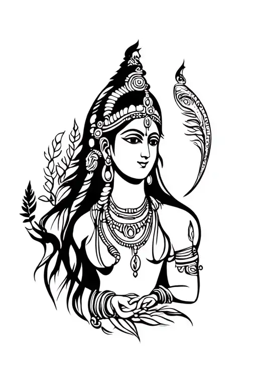 shiva Parvati tattoo tattoo design idea