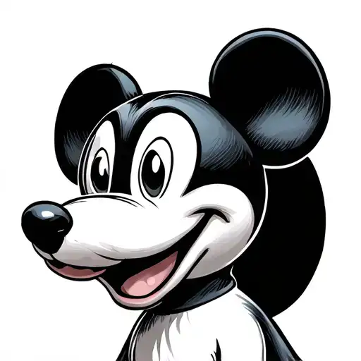 Mickey dog ​​Maus Pluto from Horror tattoo design idea