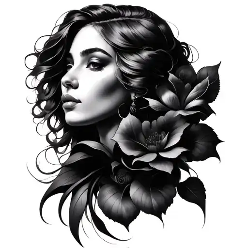 Create a fine line tattoo that is symbolic of bisexuality  tattoo design idea