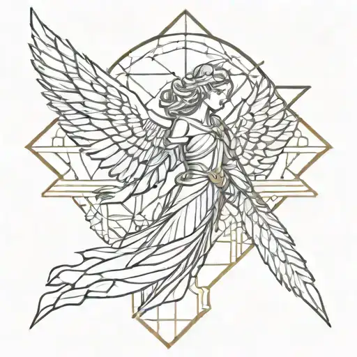 guardian angel tattoo design idea