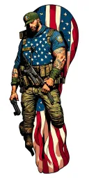 full sleeve army theme, military police, eod, American flag, saint machael tattoo design idea